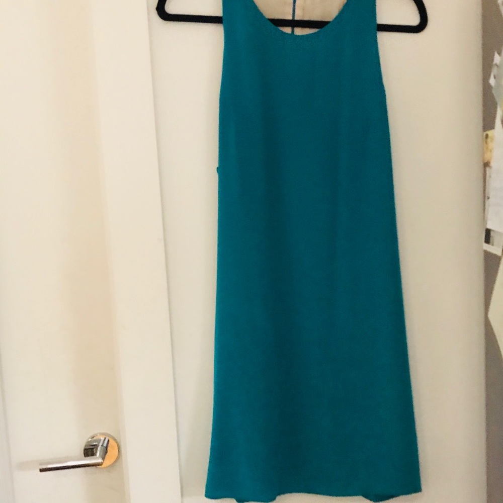 Lavender Brown silk teal dress